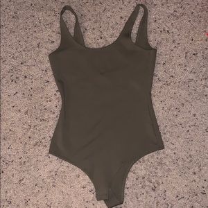 Olive green body suit
